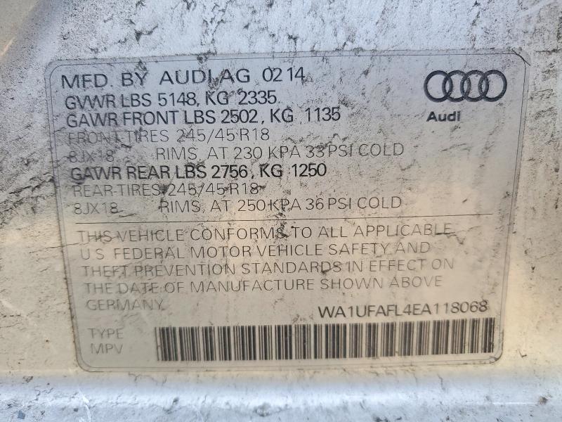 Продаж на аукціоні авто 2014 Audi A4 Allroad, vin: WA1UFAFL4EA118068, номер лоту: 51136996