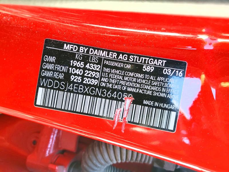 48599976 :رقم المزاد ، WDDSJ4EBXGN364050 vin ، 2016 Mercedes-benz Cla مزاد بيع