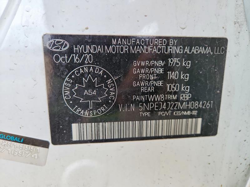 2021 Hyundai Sonata მანქანა იყიდება აუქციონზე, vin: 5NPEJ4J22MH084261, აუქციონის ნომერი: 49579676