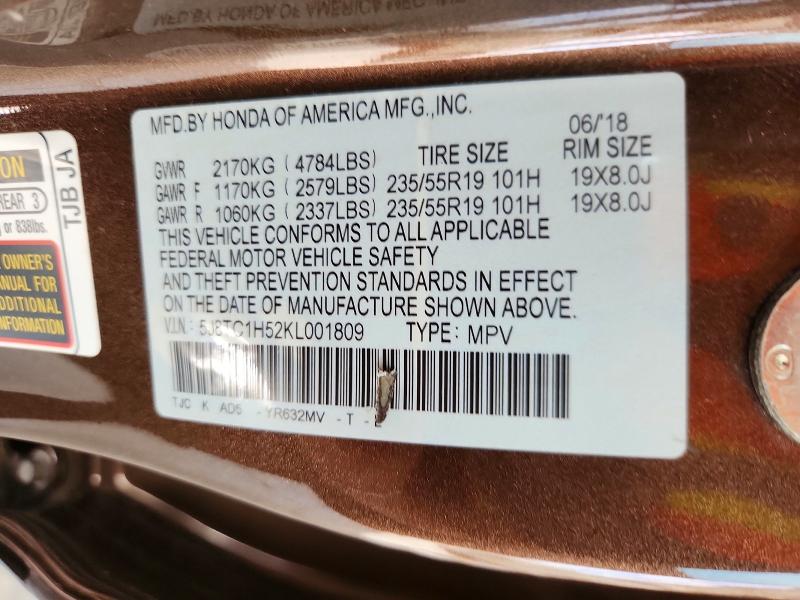 Продажа на аукционе авто 2019 Acura Rdx, vin: 5J8TC1H52KL001809, номер лота: 51136256