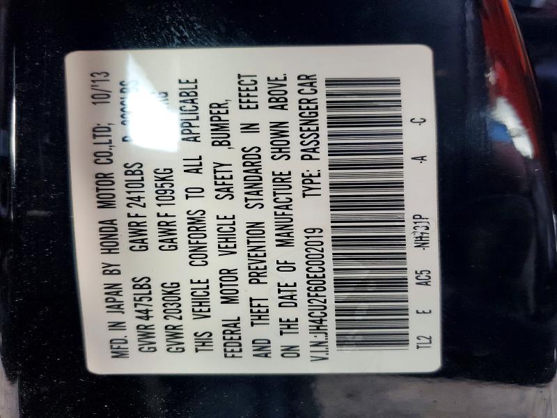 49770606 :رقم المزاد ، JH4CU2F60EC002019 vin ، 2014 Acura Tsx مزاد بيع