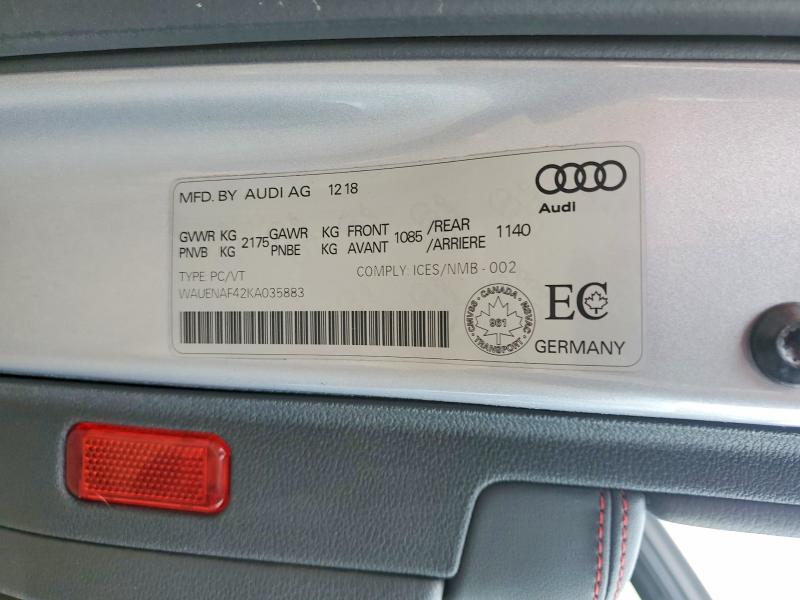 Aukcja sprzedaży 2019 Audi A4, vin: WAUENAF42KA035883, numer aukcji: 48803726