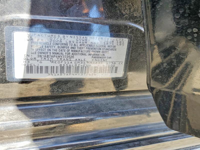 Продаж на аукціоні авто 2017 Nissan Sentra, vin: 3N1AB7AP4HY372626, номер лоту: 50671456