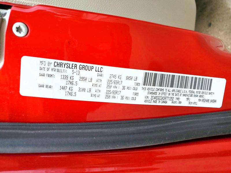 Aukcja sprzedaży 2013 Dodge Grand Caravan, vin: 2C4RDGCGXDR771252, numer aukcji: 48846606