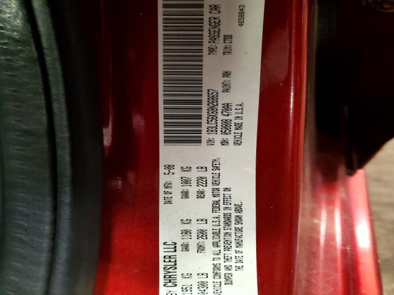 50454366 :رقم المزاد ، 1B3LC56K68N268657 vin ، 2008 Dodge Avenger مزاد بيع