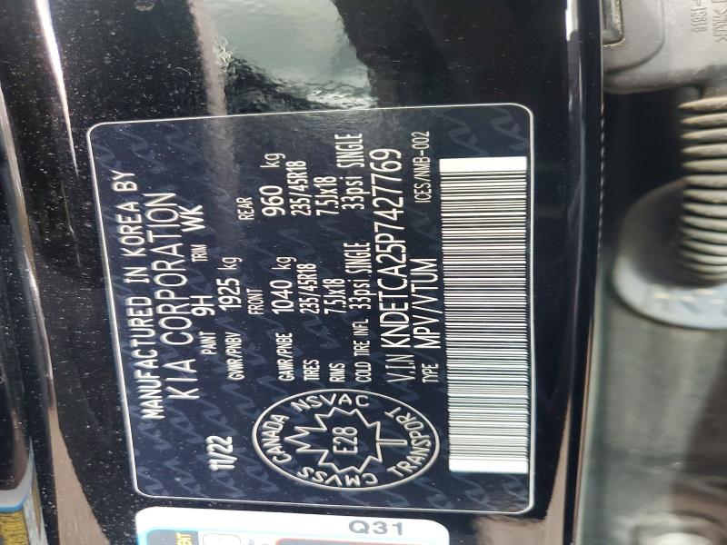 49738946 :رقم المزاد ، KNDETCA25P7427769 vin ، 2023 Kia Seltos مزاد بيع