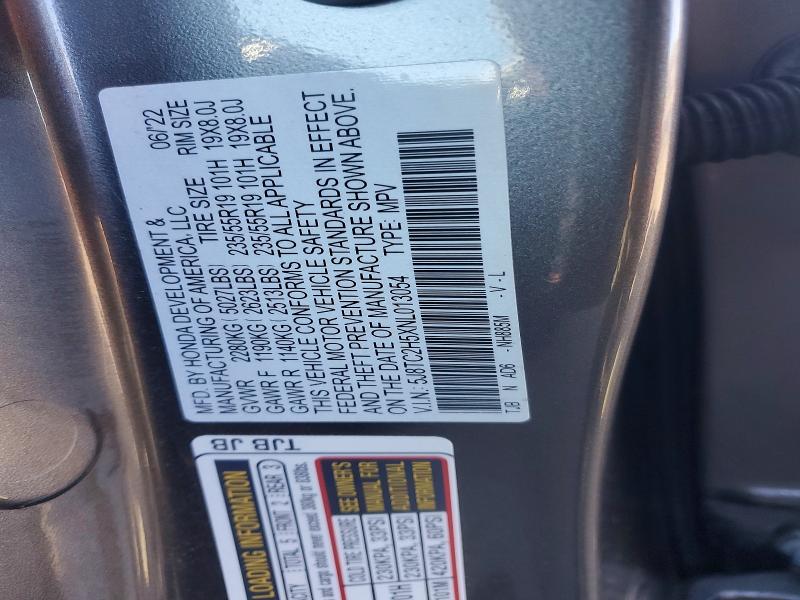 2022 Acura Rdx მანქანა იყიდება აუქციონზე, vin: 5J8TC2H5XNL013054, აუქციონის ნომერი: 47737356
