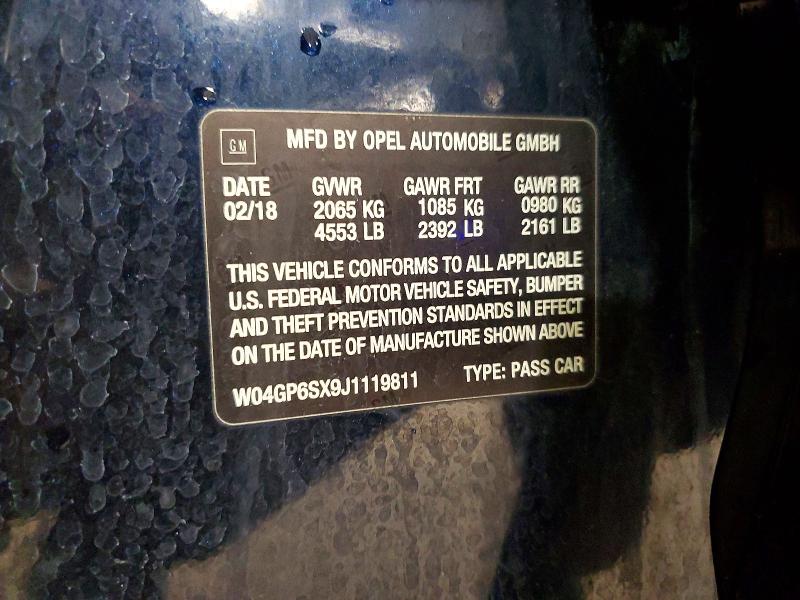 Продажа на аукционе авто 2018 Buick Regal, vin: W04GP6SX9J1119811, номер лота: 48663856