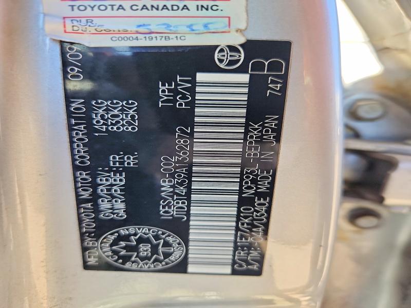 Продажа на аукционе авто 2010 Toyota Yaris, vin: JTDBT4K39A1362872, номер лота: 50324606