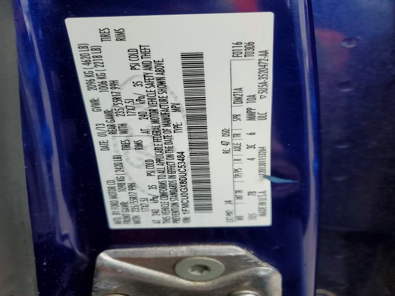 Продаж на аукціоні авто 2013 Ford Escape, vin: 1FMCU0GX8DUC53484, номер лоту: 50003146