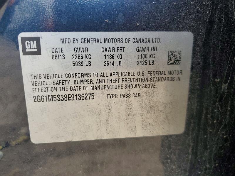 51650156 :رقم المزاد ، 2G61M5S38E9136275 vin ، 2014 Cadillac Xts مزاد بيع