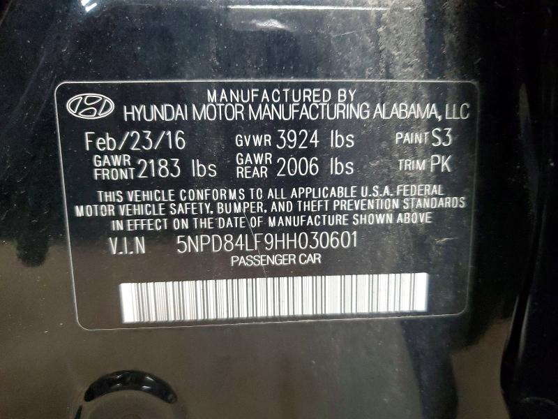 2017 Hyundai Elantra მანქანა იყიდება აუქციონზე, vin: 5NPD84LF9HH030601, აუქციონის ნომერი: 51352456