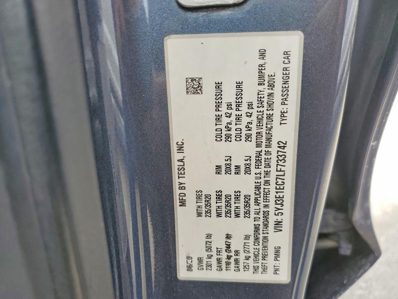 Aukcja sprzedaży 2020 Tesla Model 3, vin: 5YJ3E1EC7LF733742, numer aukcji: 48788546