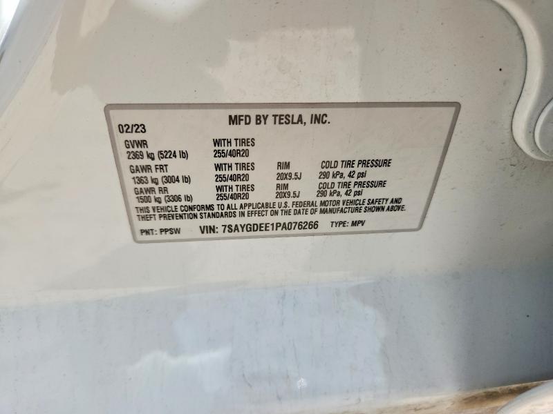 Aukcja sprzedaży 2023 Tesla Model Y, vin: 7SAYGDEE1PA076266, numer aukcji: 48759326