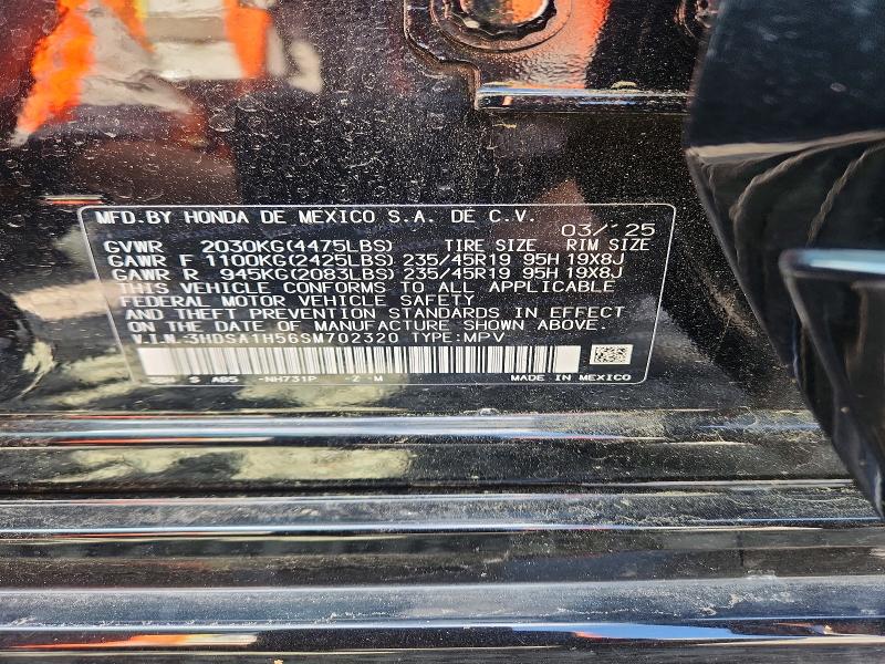 49395406 :رقم المزاد ، 3HDSA1H56SM702320 vin ، 2025 Acura Adx مزاد بيع