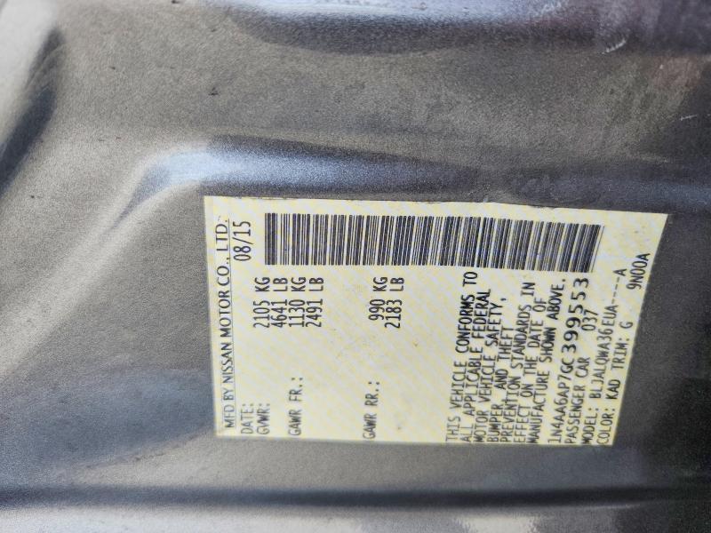 Aukcja sprzedaży 2016 Nissan Maxima, vin: 1N4AA6AP7GC399553, numer aukcji: 50624416