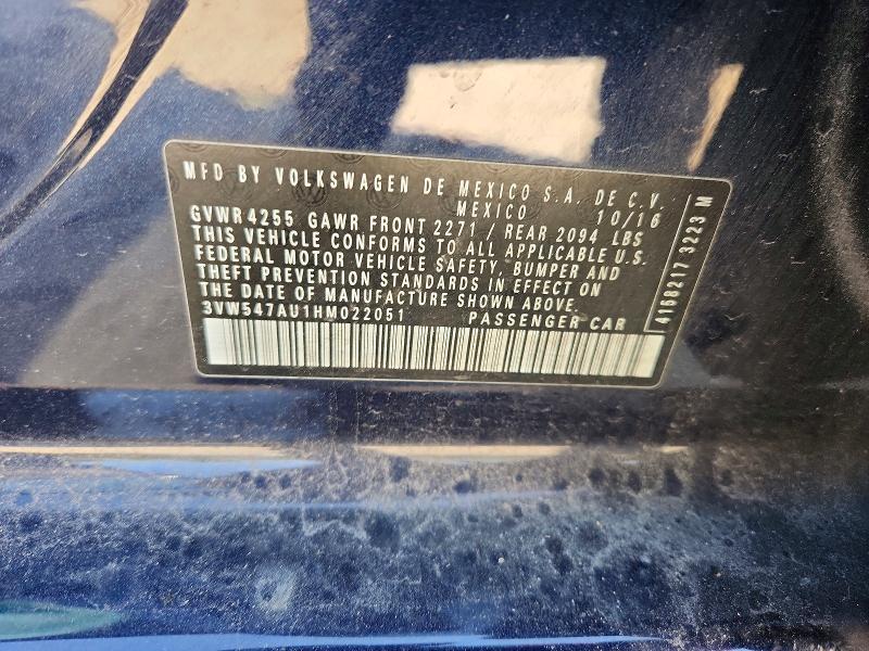 Aukcja sprzedaży 2017 Volkswagen Gti, vin: 3VW547AU1HM022051, numer aukcji: 49584006