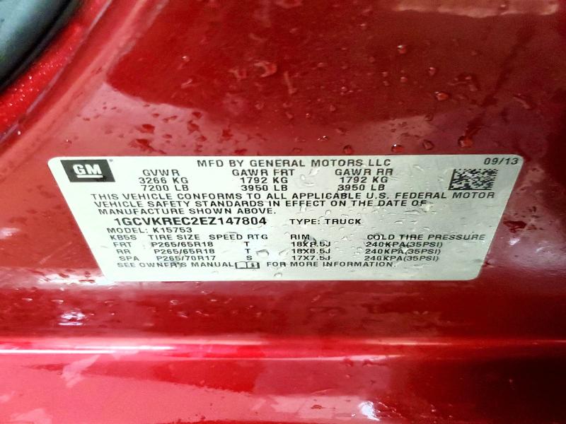 Aukcja sprzedaży 2014 Chevrolet Silverado, vin: 1GCVKREC2EZ147804, numer aukcji: 49882846