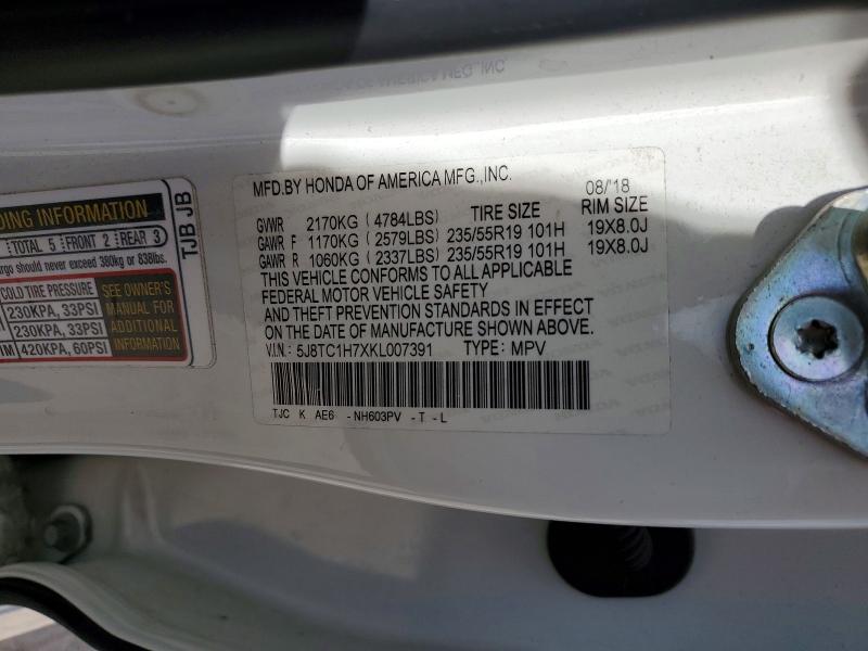 Продаж на аукціоні авто 2019 Acura Rdx, vin: 5J8TC1H7XKL007391, номер лоту: 49302186