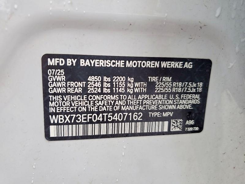 Продажа на аукционе авто 2026 Bmw X1, vin: WBX73EF04T5407162, номер лота: 49775966