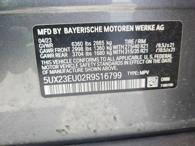 Продажа на аукционе авто 2024 Bmw X5, vin: 5UX23EU02R9S16799, номер лота: 49768496