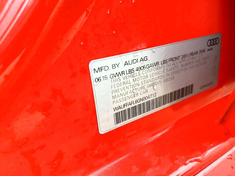 Auction sale of the 2016 Audi A4, vin: WAUFFAFL6GN004712, lot number: 50905766