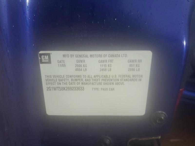 Aukcja sprzedaży 2006 Chevrolet Impala, vin: 2G1WT58K269233633, numer aukcji: 49130526