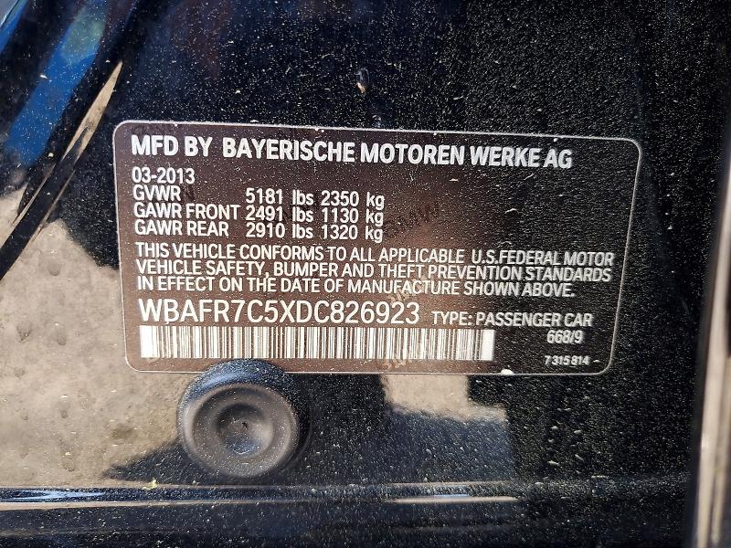 49960306 :رقم المزاد ، WBAFR7C5XDC826923 vin ، 2013 Bmw 535 مزاد بيع
