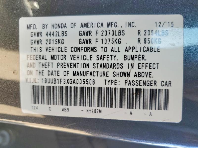 Продаж на аукціоні авто 2016 Acura Tlx, vin: 19UUB1F3XGA005506, номер лоту: 49423546