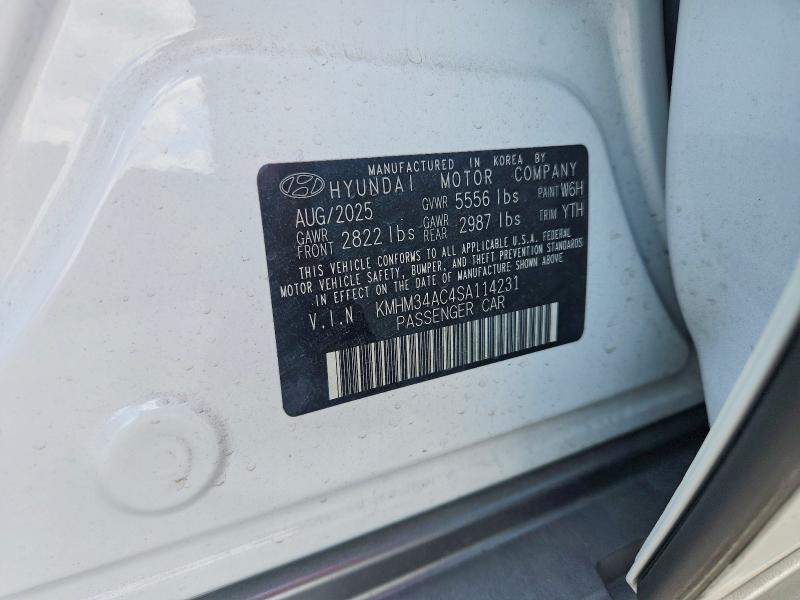 Продажа на аукционе авто 2025 Hyundai Ioniq 6, vin: KMHM34AC4SA114231, номер лота: 48191216