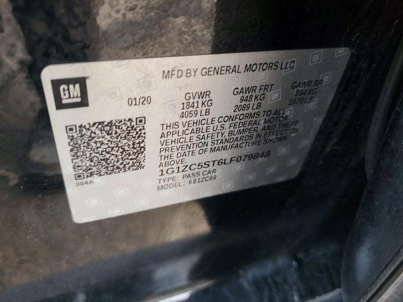 Продаж на аукціоні авто 2020 Chevrolet Malibu, vin: 1G1ZC5ST6LF079848, номер лоту: 51666776