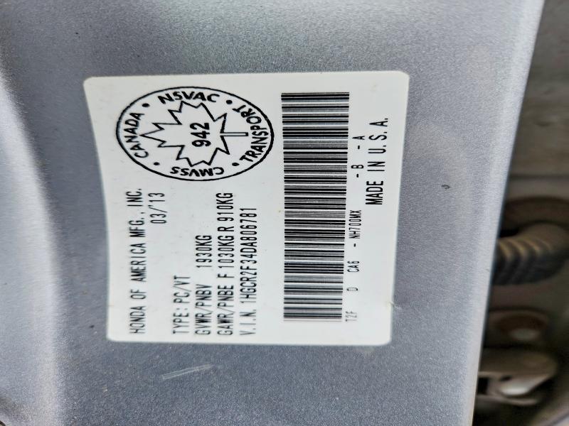 Aukcja sprzedaży 2013 Honda Accord, vin: 1HGCR2F34DA806781, numer aukcji: 48429446