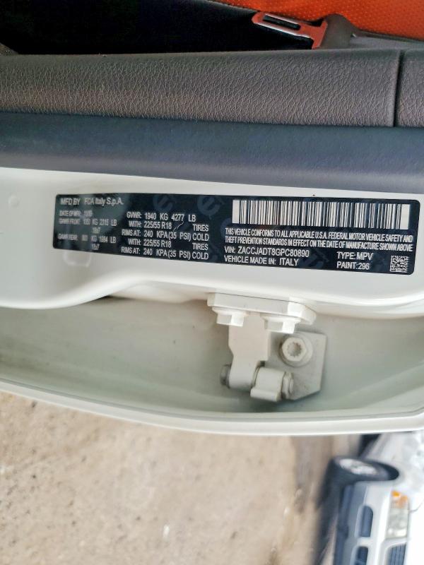 48804636 :رقم المزاد ، ZACCJADT8GPC80890 vin ، 2016 Jeep Renegade مزاد بيع
