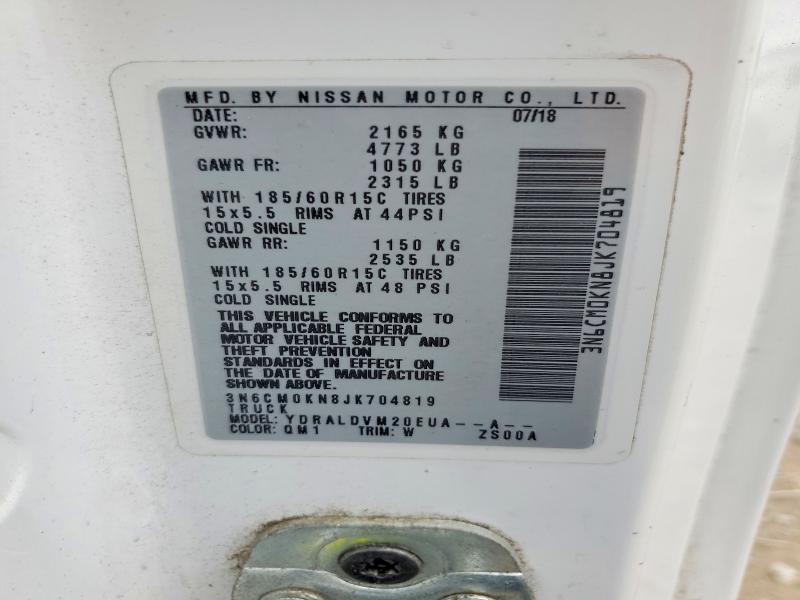Aukcja sprzedaży 2018 Nissan Nv200, vin: 3N6CM0KN8JK704819, numer aukcji: 49655246