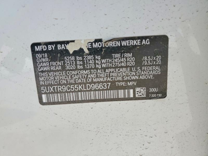 Продаж на аукціоні авто 2019 Bmw X3, vin: 5UXTR9C55KLD96637, номер лоту: 50181316