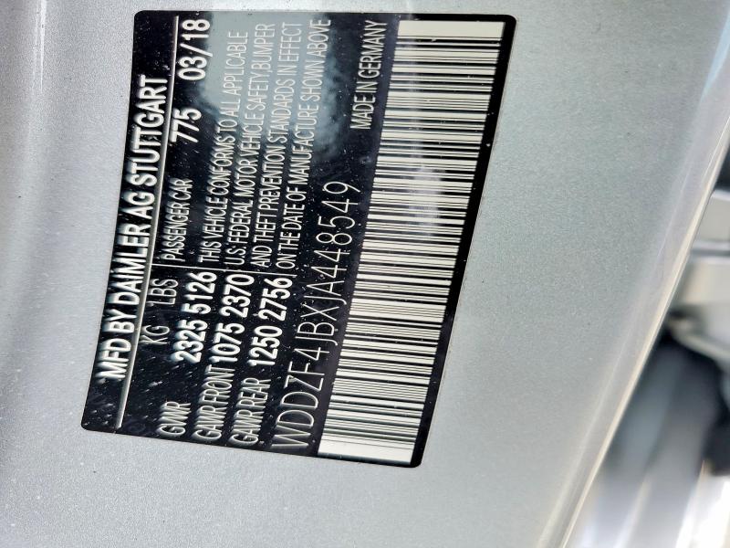 Продажа на аукционе авто 2018 Mercedes-benz E, vin: WDDZF4JBXJA448549, номер лота: 49312236