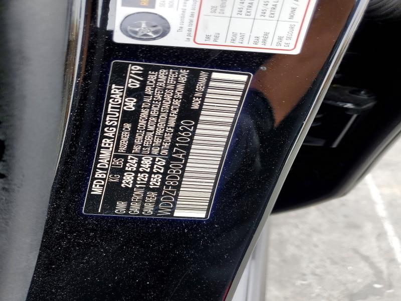 2020 Mercedes-benz E მანქანა იყიდება აუქციონზე, vin: WDDZF8DB0LA710620, აუქციონის ნომერი: 49284716