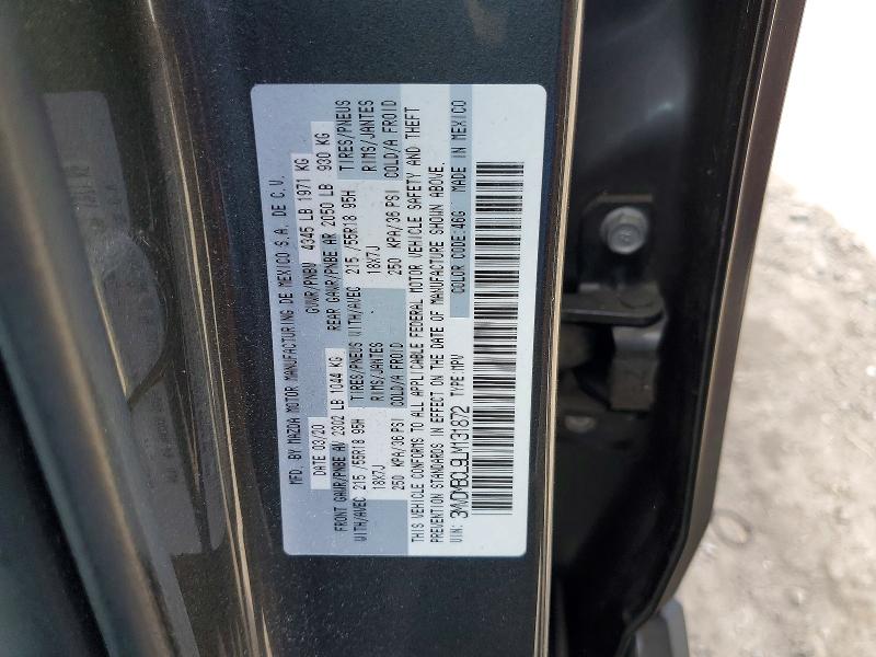 Продаж на аукціоні авто 2020 Mazda Cx-30, vin: 3MVDMBCL9LM131872, номер лоту: 50456846