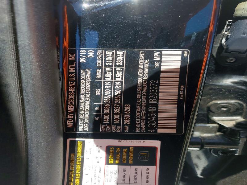 50700686 :رقم المزاد ، 4JGDA5HB1JB203272 vin ، 2018 Mercedes-benz Gle مزاد بيع