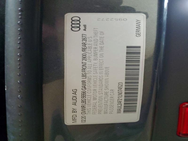 Aukcja sprzedaży 2020 Audi A6, vin: WAUL2AF21LN074523, numer aukcji: 50736656