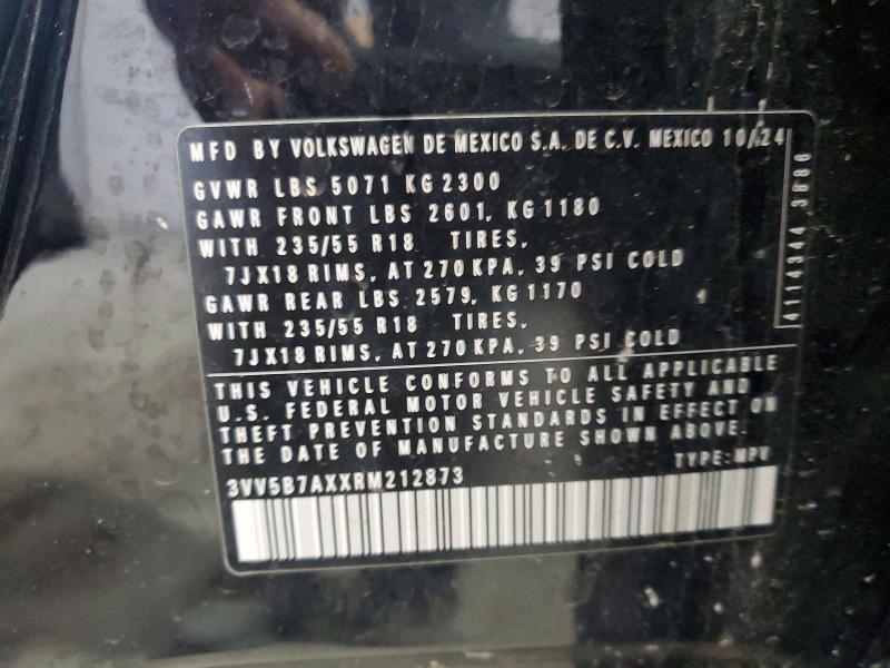 Продаж на аукціоні авто 2024 Volkswagen Tiguan, vin: 3VV5B7AXXRM212873, номер лоту: 51498876