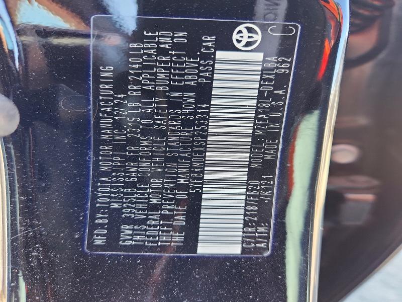 51353596 :رقم المزاد ، 5YFB4MDEXSP253314 vin ، 2025 Toyota Corolla مزاد بيع
