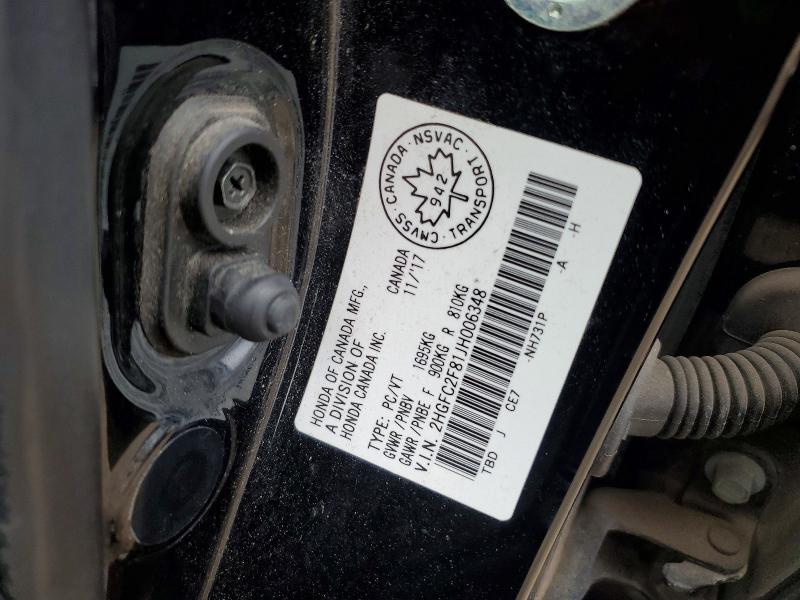 Aukcja sprzedaży 2018 Honda Civic, vin: 2HGFC2F81JH006348, numer aukcji: 50958376
