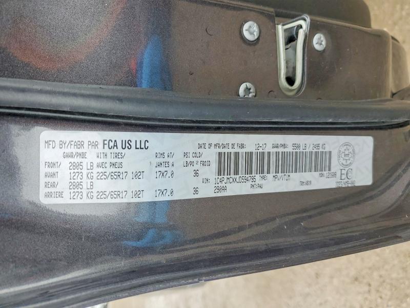 51124176 :رقم المزاد ، 1C4PJMCXXJD594795 vin ، 2018 Jeep Cherokee مزاد بيع