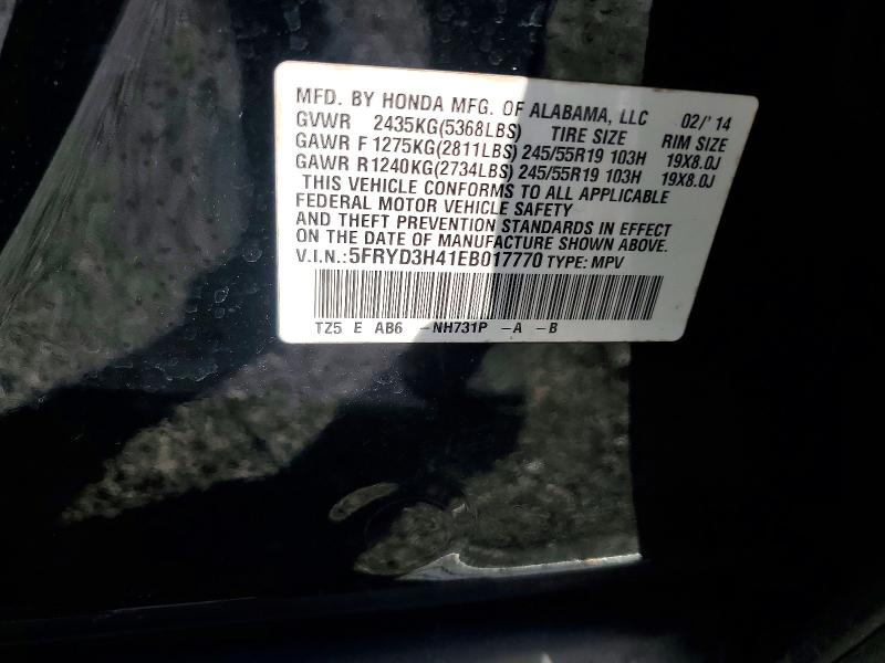 Продаж на аукціоні авто 2014 Acura Mdx, vin: 5FRYD3H41EB017770, номер лоту: 49143806