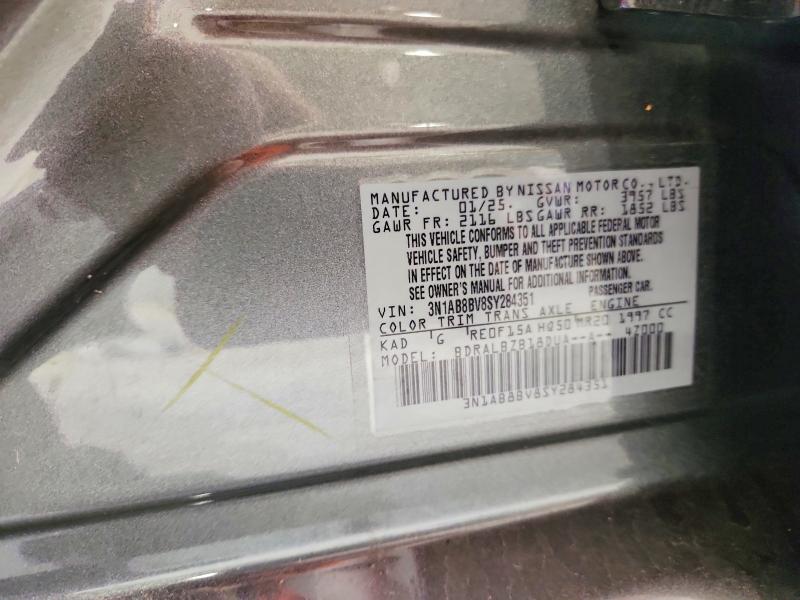 Продажа на аукционе авто 2025 Nissan Sentra, vin: 3N1AB8BV8SY284351, номер лота: 50707546