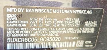Aukcja sprzedaży 2020 Bmw X5, vin: 5UXCR6C05L9C95020, numer aukcji: 50231936