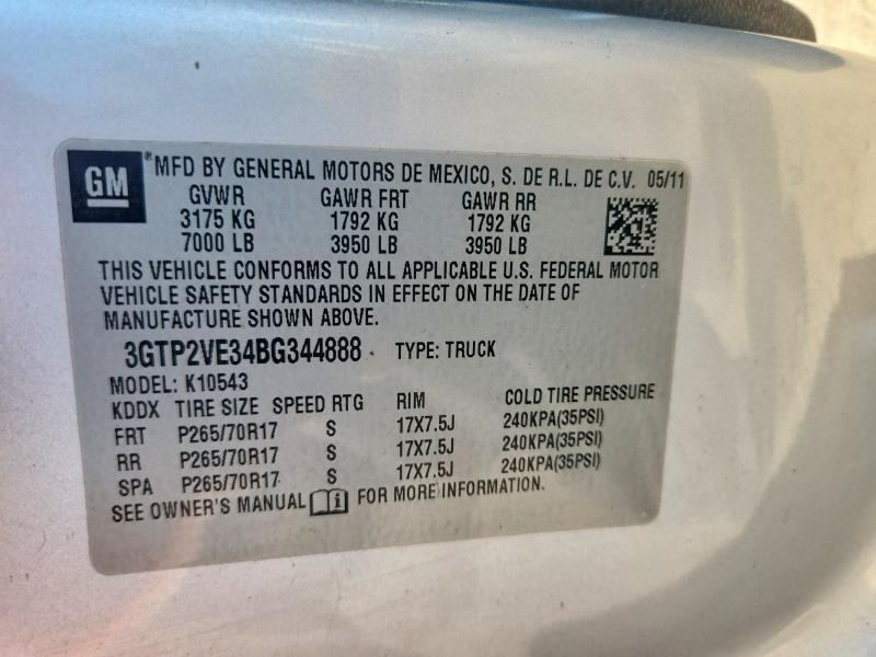 50677966 :رقم المزاد ، 3GTP2VE34BG344888 vin ، 2011 Gmc Sierra مزاد بيع