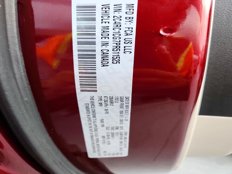 49924046 :رقم المزاد ، 2C4RC1CG7PR511525 vin ، 2023 Chrysler Voyager مزاد بيع
