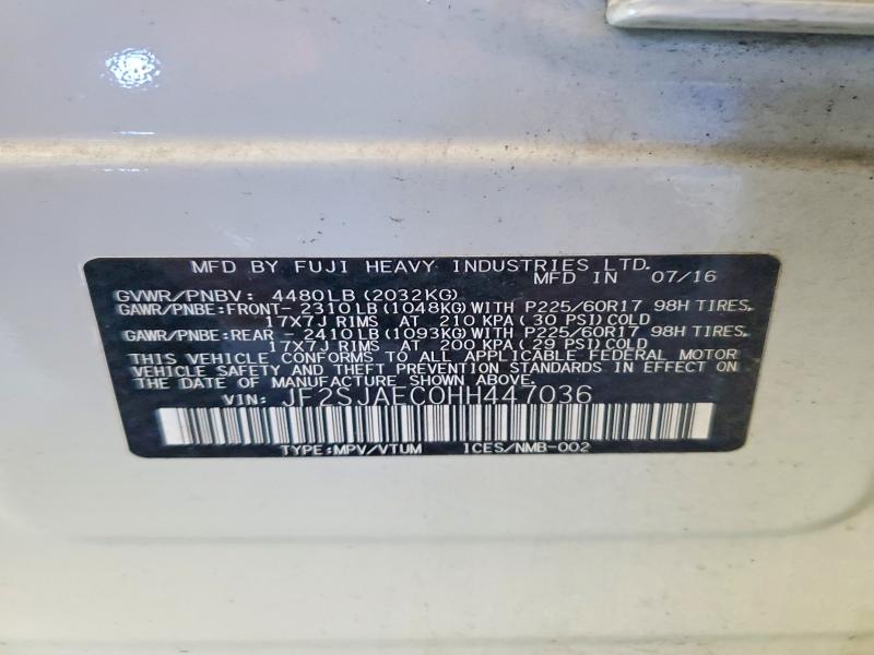 48353936 :رقم المزاد ، JF2SJAEC0HH447036 vin ، 2017 Subaru Forester مزاد بيع